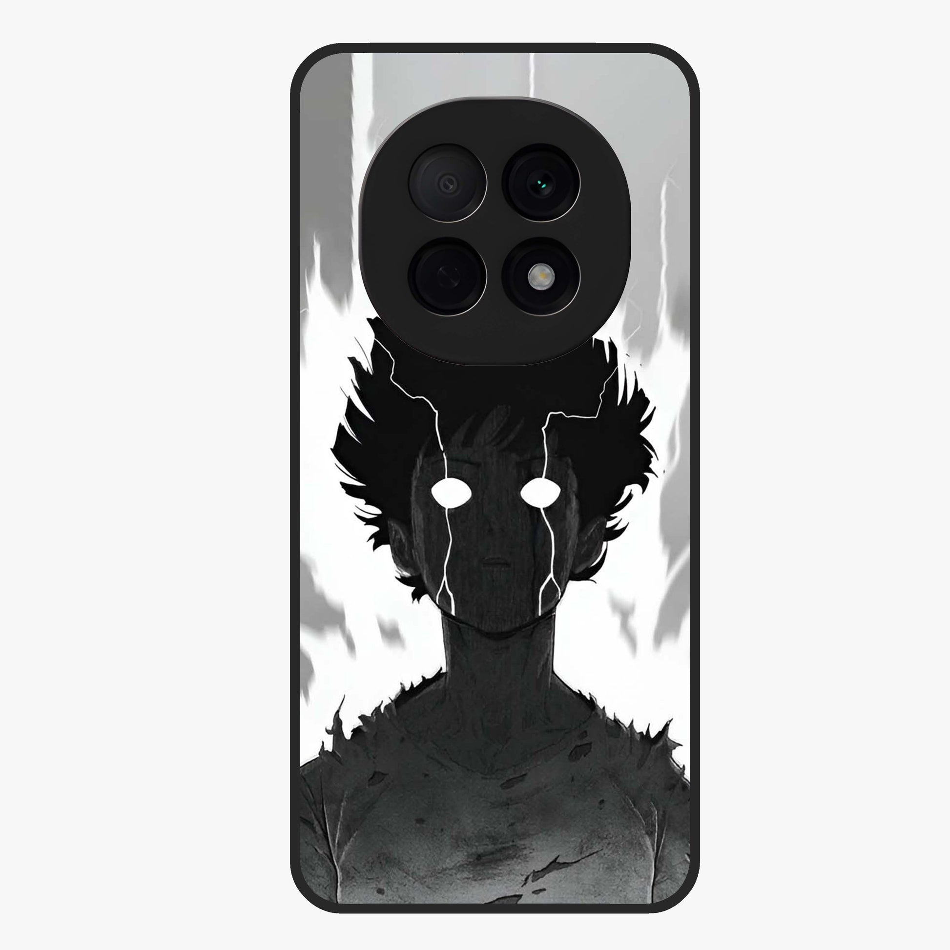 Awakened Inner Rage Glass Case showing flat back view with intense artistic artwork and glossy glass finish.