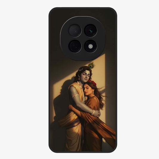 Divine Eternal Love Glass Case showing flat back view with spiritual love themed artwork and glossy glass finish.
