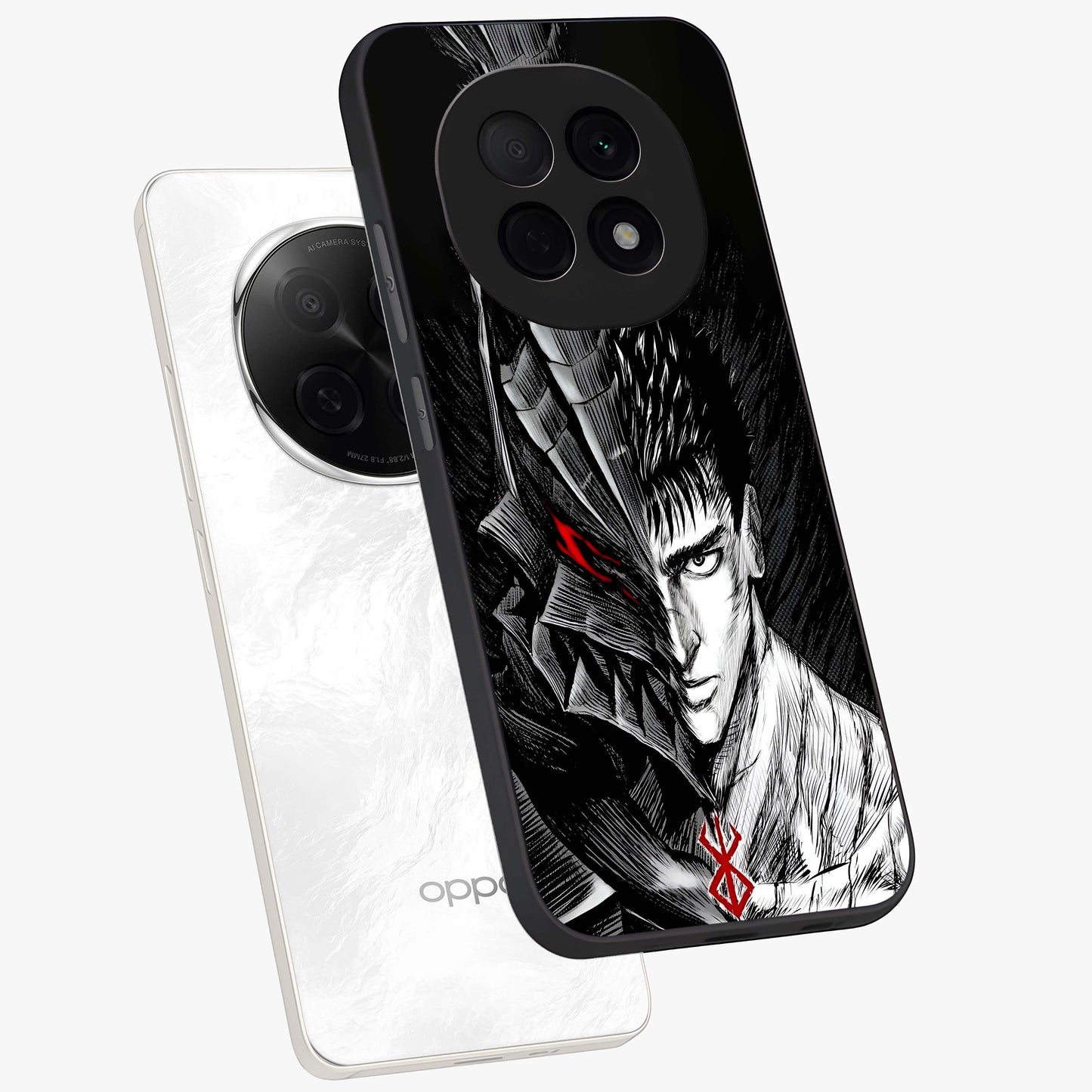 Berserker Blood Oath Glass Case displayed in angled mockup highlighting dark fantasy graphic design and powerful theme.