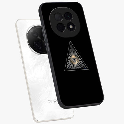 Illuminati Evil Glass Case displayed in angled mockup highlighting dark occult inspired design with bold aesthetic style.