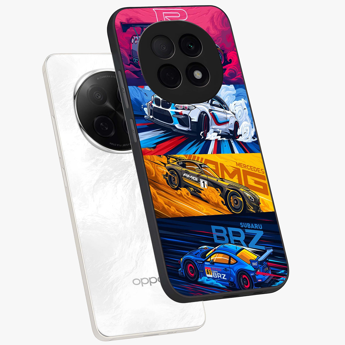 JDM Sports Car Glass Case displayed in angled mockup highlighting sleek Japanese racing car design with automotive aesthetic.
