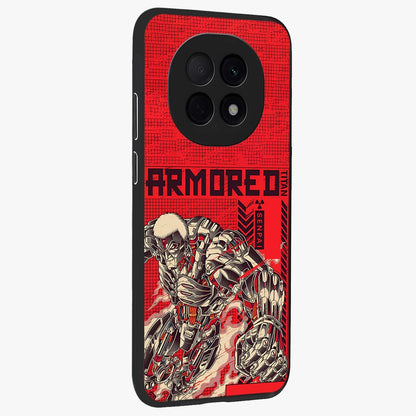 Crimson Mecha Titan Glass Case upright view showcasing dynamic robotic titan design with sci-fi inspired theme.