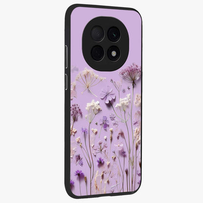 Lavender Blossom Dream Glass Case upright view showcasing delicate lavender blossom artwork with peaceful floral theme.