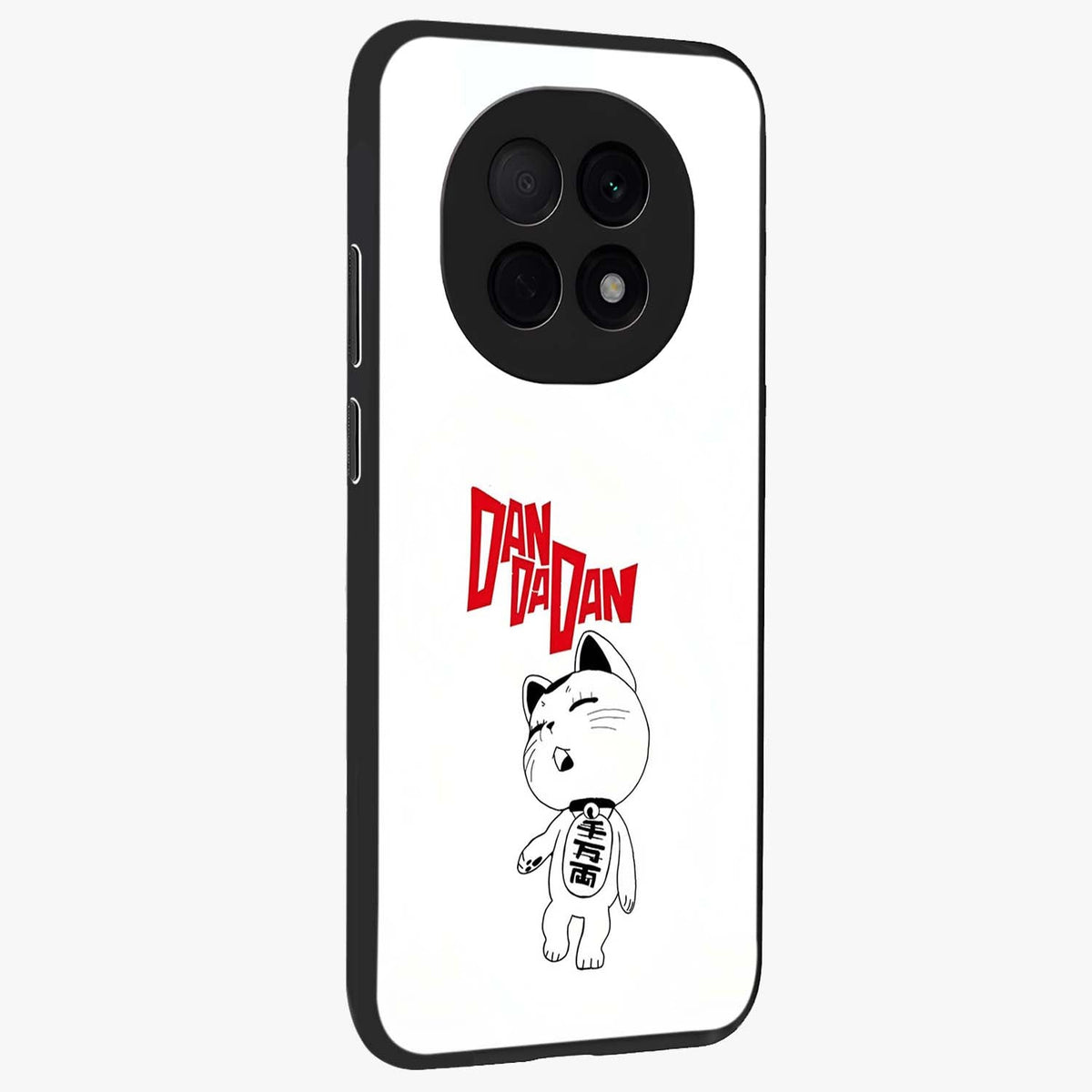 Playful Spirit Charm Glass Case upright view showcasing vibrant charm artwork with fun artistic theme.