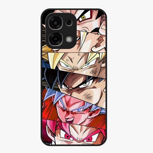 Anime Character Glass Case showing flat back view with vibrant anime artwork and glossy glass finish.