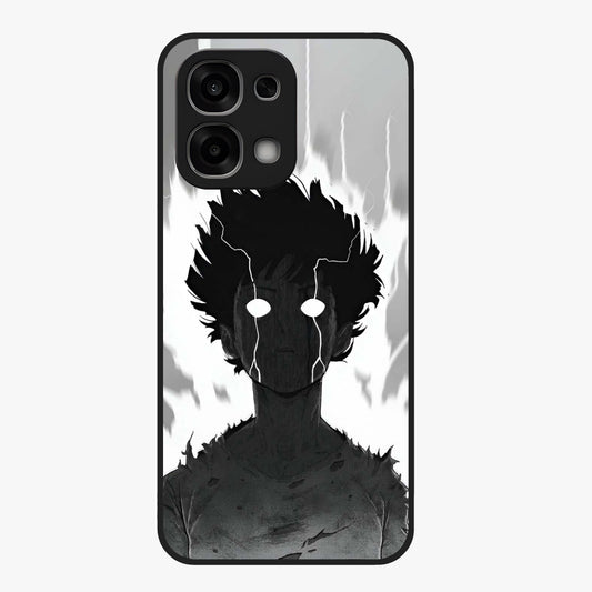 Awakened Inner Rage Glass Case showing flat back view with intense artistic artwork and glossy glass finish.