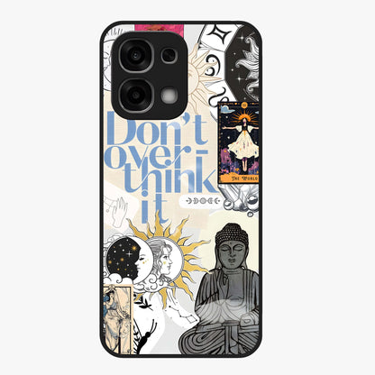 Ethereal Thoughts Glass Case showing flat back view with dreamy artistic artwork and glossy glass finish.