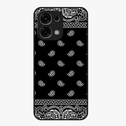 Retro Rebel Threads Glass Case showing flat back view with vintage street style artwork and glossy glass finish.