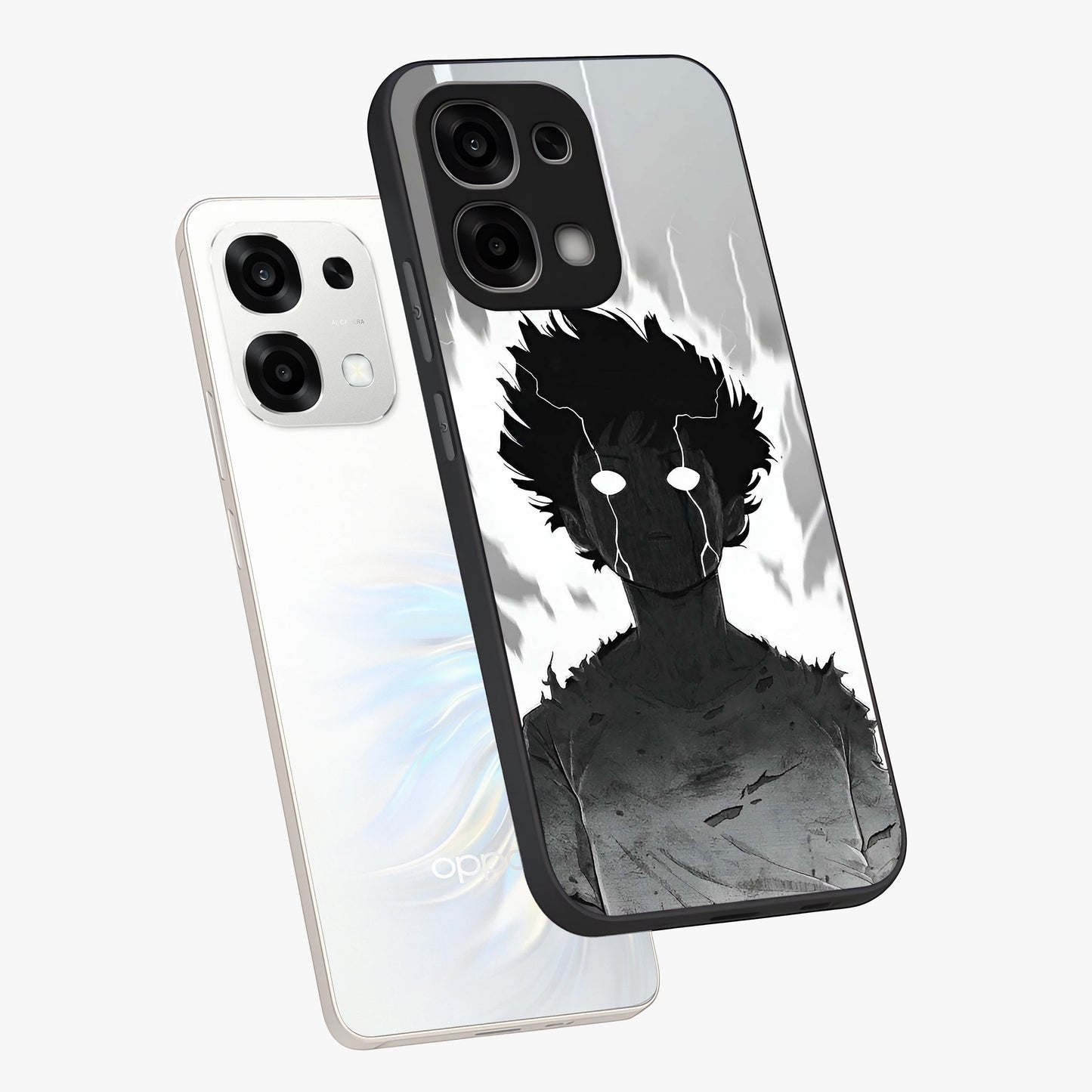 Awakened Inner Rage Glass Case displayed in angled mockup highlighting powerful graphic design and bold artistic theme.