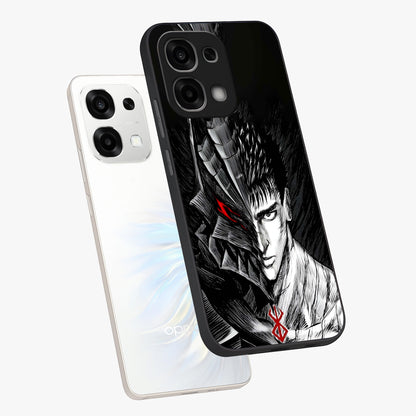 Berserker Blood Oath Glass Case displayed in angled mockup highlighting dark fantasy graphic design and powerful theme.