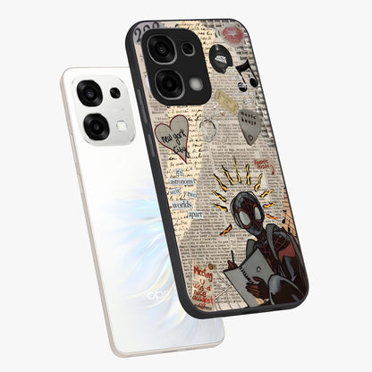 City Dream Sketch Glass Case displayed in angled mockup highlighting minimal city illustration with aesthetic sketch style.