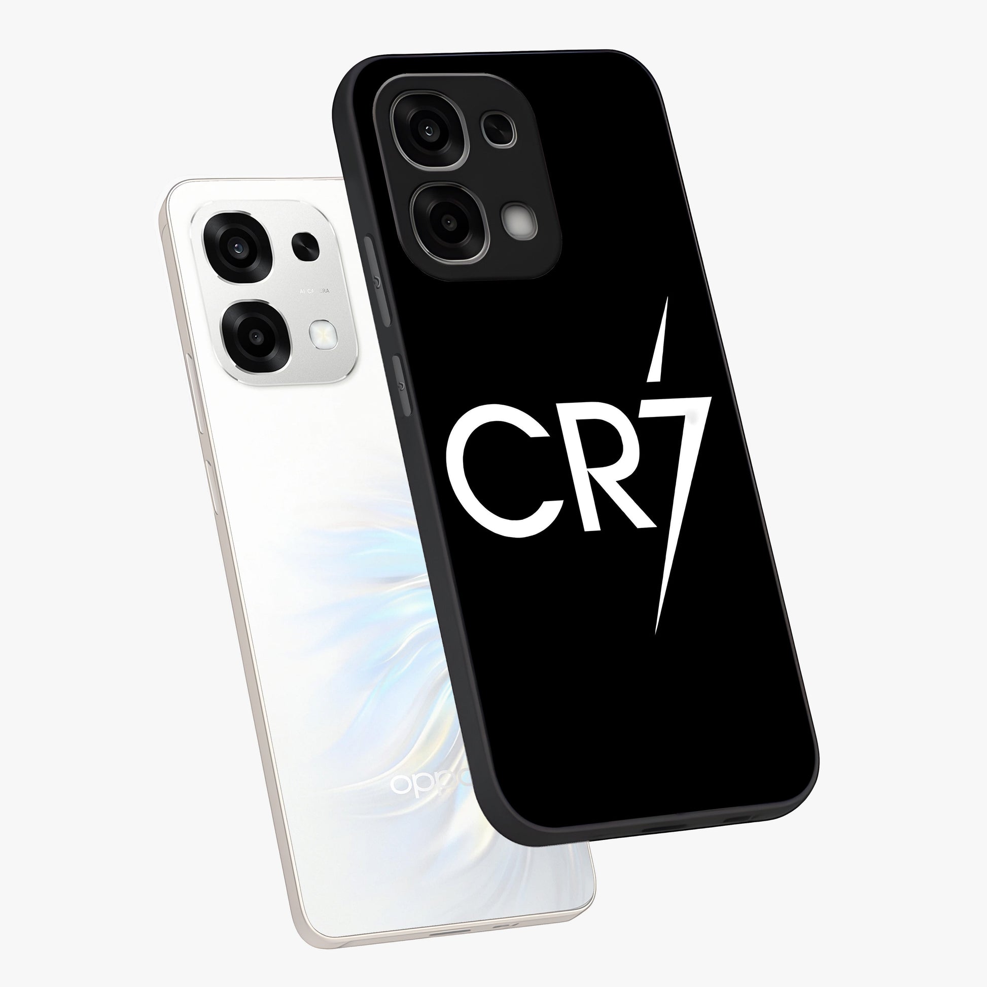 Cr7 Elite Strike Glass Case displayed in angled mockup highlighting powerful sports graphic with bold athletic theme.