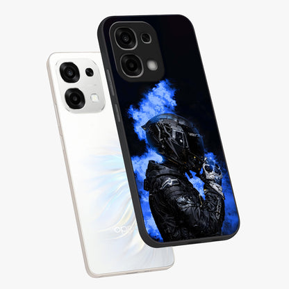 Cyber Sentinel Protocol Glass Case displayed in angled mockup highlighting digital cyber design with sci-fi aesthetic style.