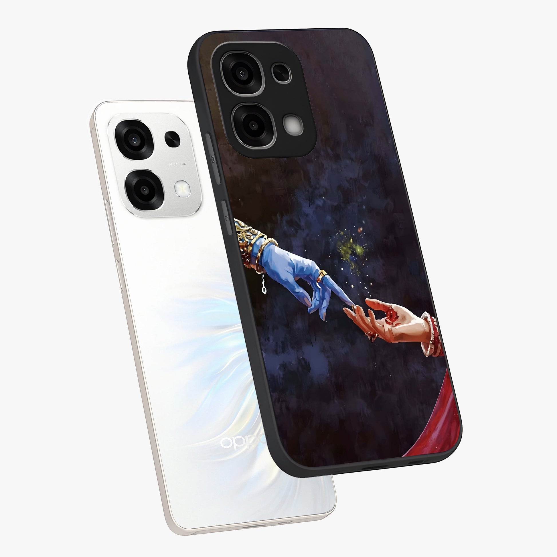 Divine Touch Eternal Glass Case displayed in angled mockup highlighting elegant divine inspired design with calm aesthetic style.