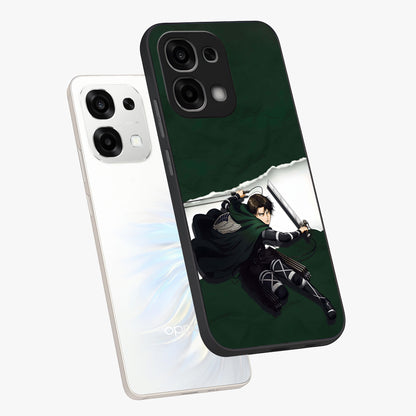 Emerald War Vanguard Glass Case displayed in angled mockup highlighting intense battle inspired design with emerald tone aesthetic.