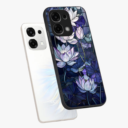 Gloss Petal Rush Glass Case displayed in angled mockup highlighting vibrant petal design with elegant floral aesthetic.