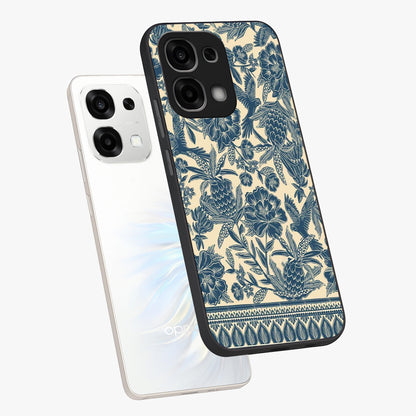 Heirloom Wild Bloom Glass Case displayed in angled mockup highlighting botanical bloom design with classic aesthetic style.