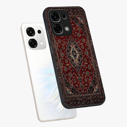Heritage Carpet Royale Glass Case displayed in angled mockup highlighting intricate royal carpet design with heritage aesthetic.