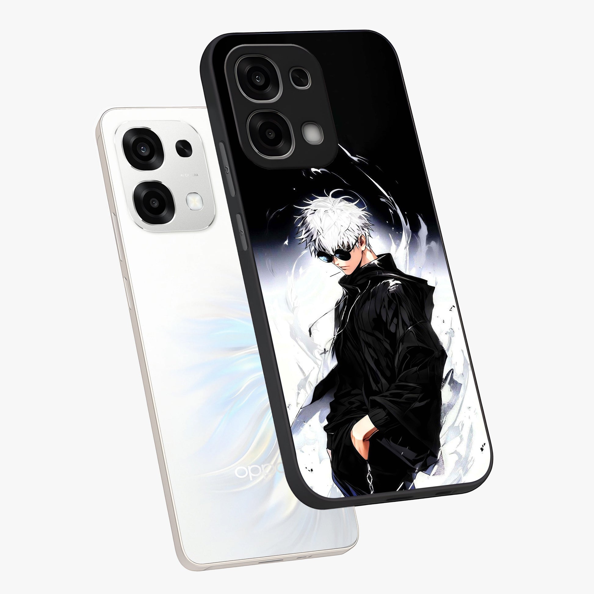 Limitless Shadow King Glass Case displayed in angled mockup highlighting dramatic dark hero design with intense aesthetic.