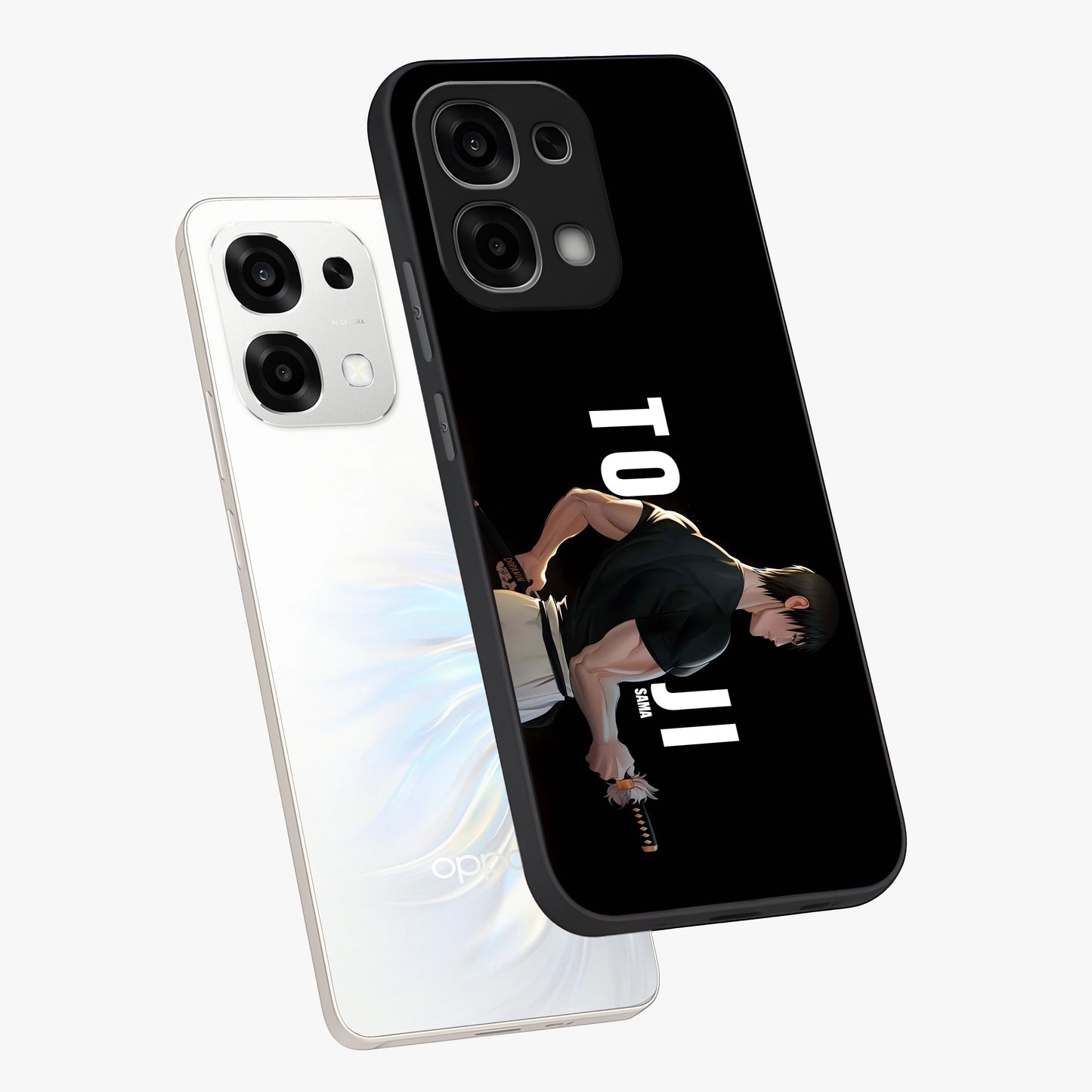 Midnight Blade Resolve Glass Case displayed in angled mockup highlighting powerful blade illustration with dramatic dark aesthetic.