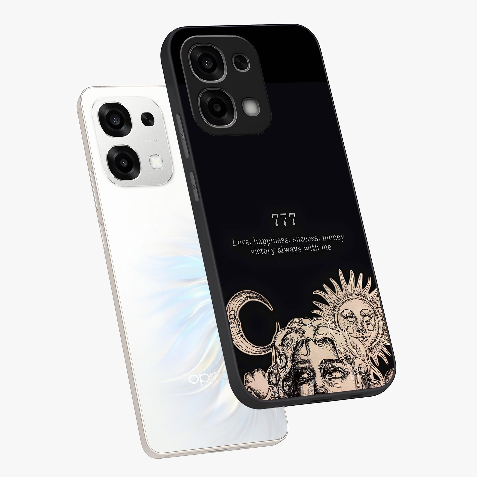 Mystic Victory Aura Glass Case displayed in angled mockup highlighting energetic aura design with bold mystical aesthetic.