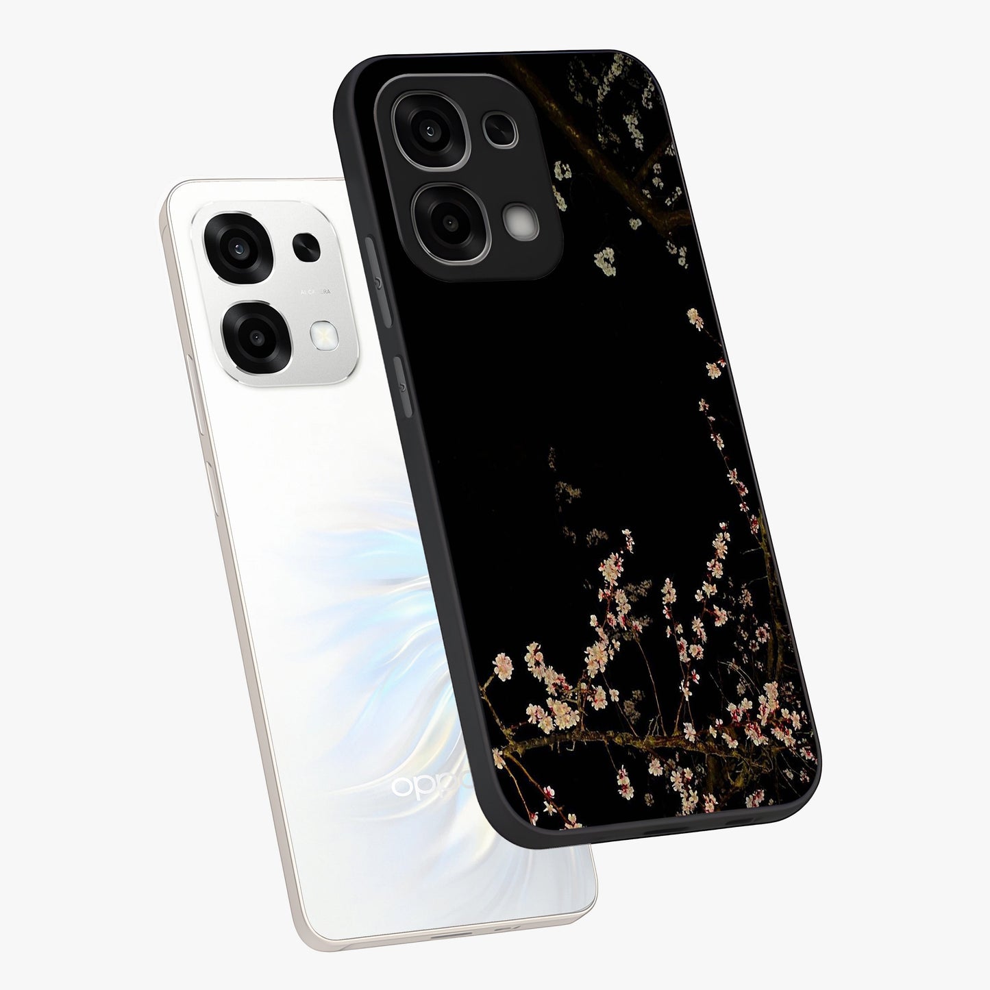 Petal Moon Light With Custom Name Glass Case displayed in angled mockup highlighting delicate petal design with custom name feature.