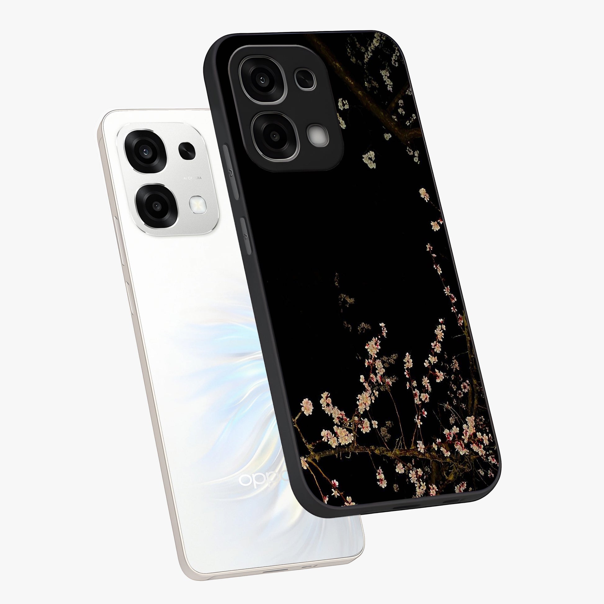 Petal Moon Light With Custom Name Glass Case displayed in angled mockup highlighting delicate petal design with custom name feature.