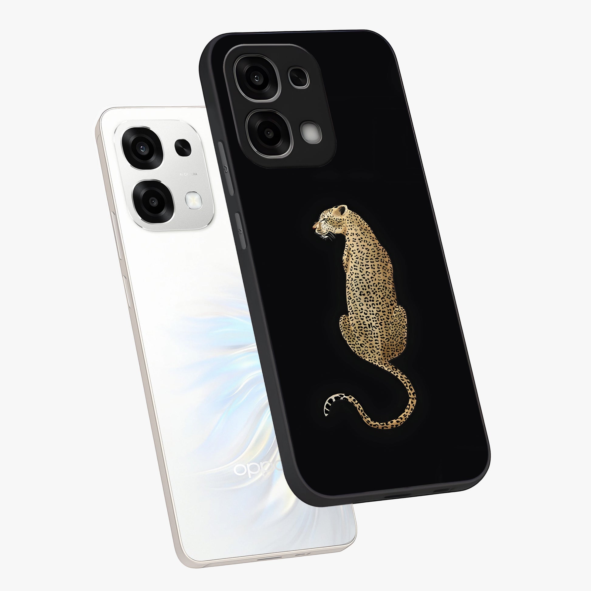 Regal Leopard Glass Case displayed in angled mockup highlighting powerful animal illustration with stylish wild aesthetic.