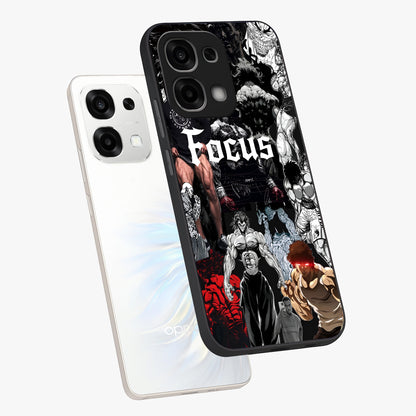 Relentless Power Focus Glass Case displayed in angled mockup highlighting bold statement design with modern aesthetic style.