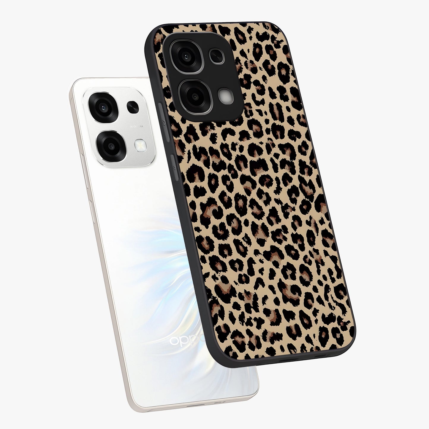 Savage Chic Pattern Glass Case displayed in angled mockup highlighting bold fashion inspired design with chic aesthetic.