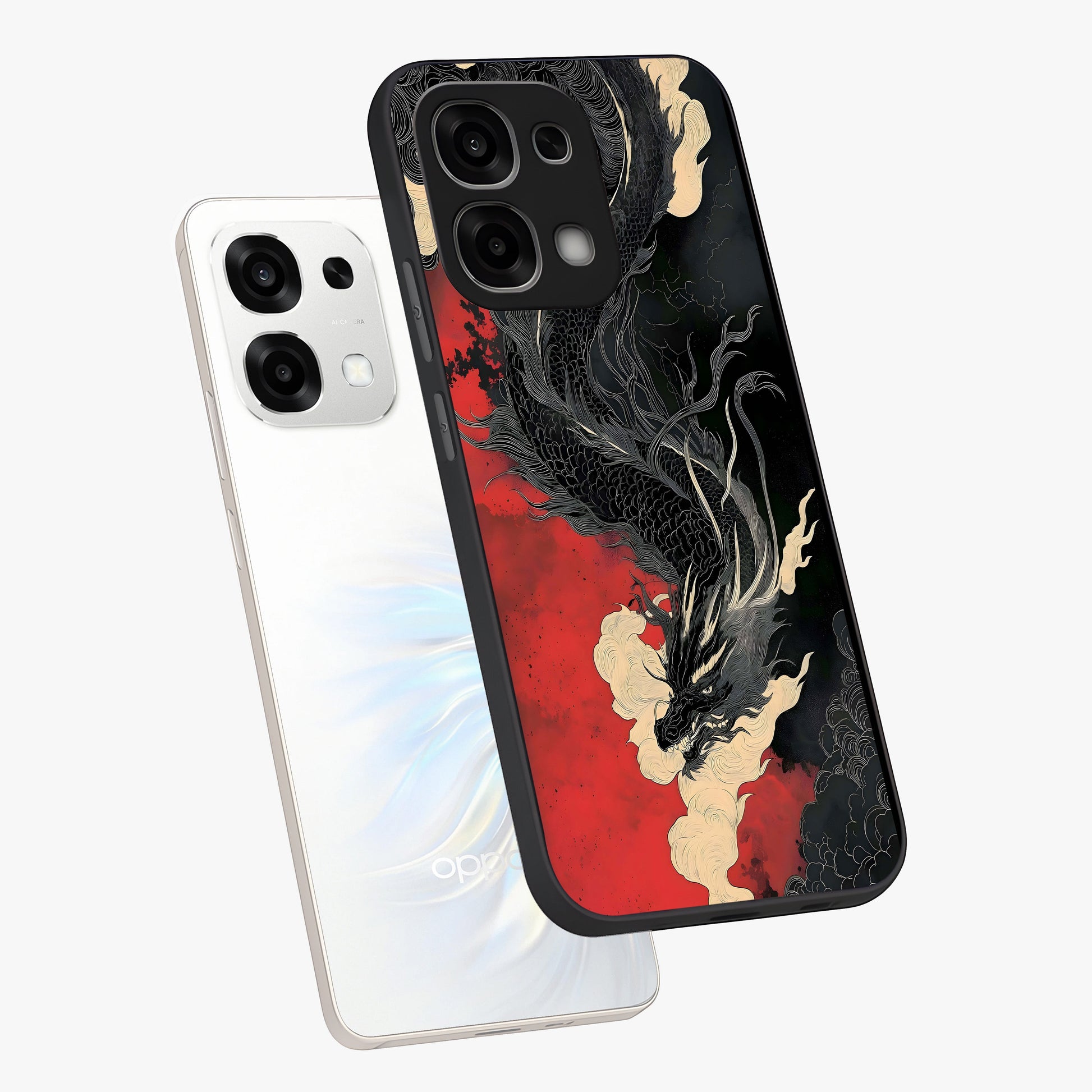 Shadow Dragon Fury Glass Case displayed in angled mockup highlighting powerful dragon illustration with dark fantasy aesthetic.