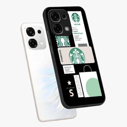 Starbucks Mocha Glass Case displayed in angled mockup highlighting stylish mocha themed design with cozy café aesthetic.