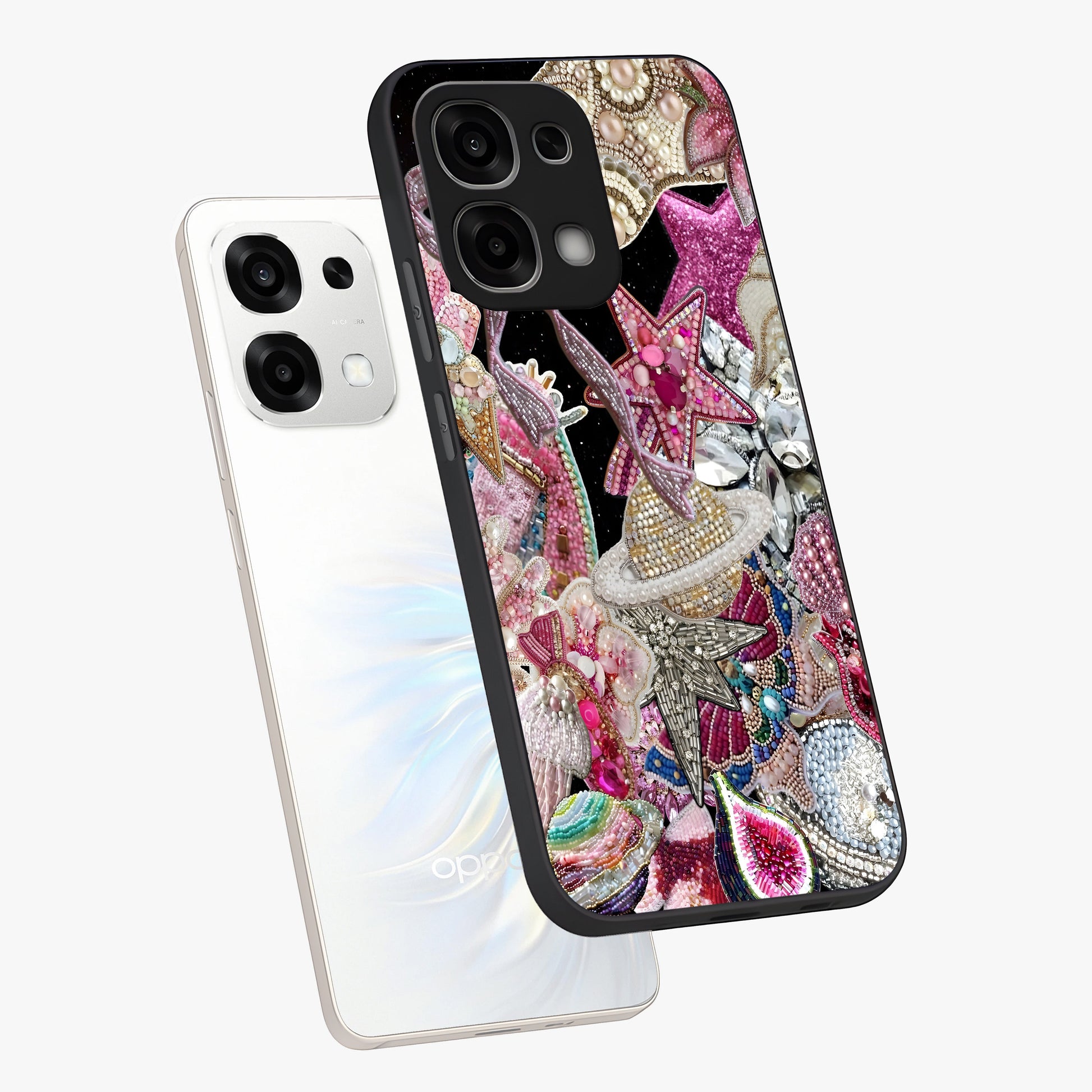 Starlit Jewel Dream Glass Case displayed in angled mockup highlighting glowing celestial jewel design with dreamy aesthetic.