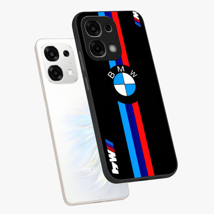Turbo BMW Beast Glass Case displayed in angled mockup highlighting sleek racing car design with bold automotive aesthetic.