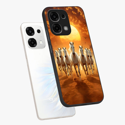 Wild Sunset Majesty Glass Case displayed in angled mockup highlighting vibrant sunset sky design with scenic aesthetic.