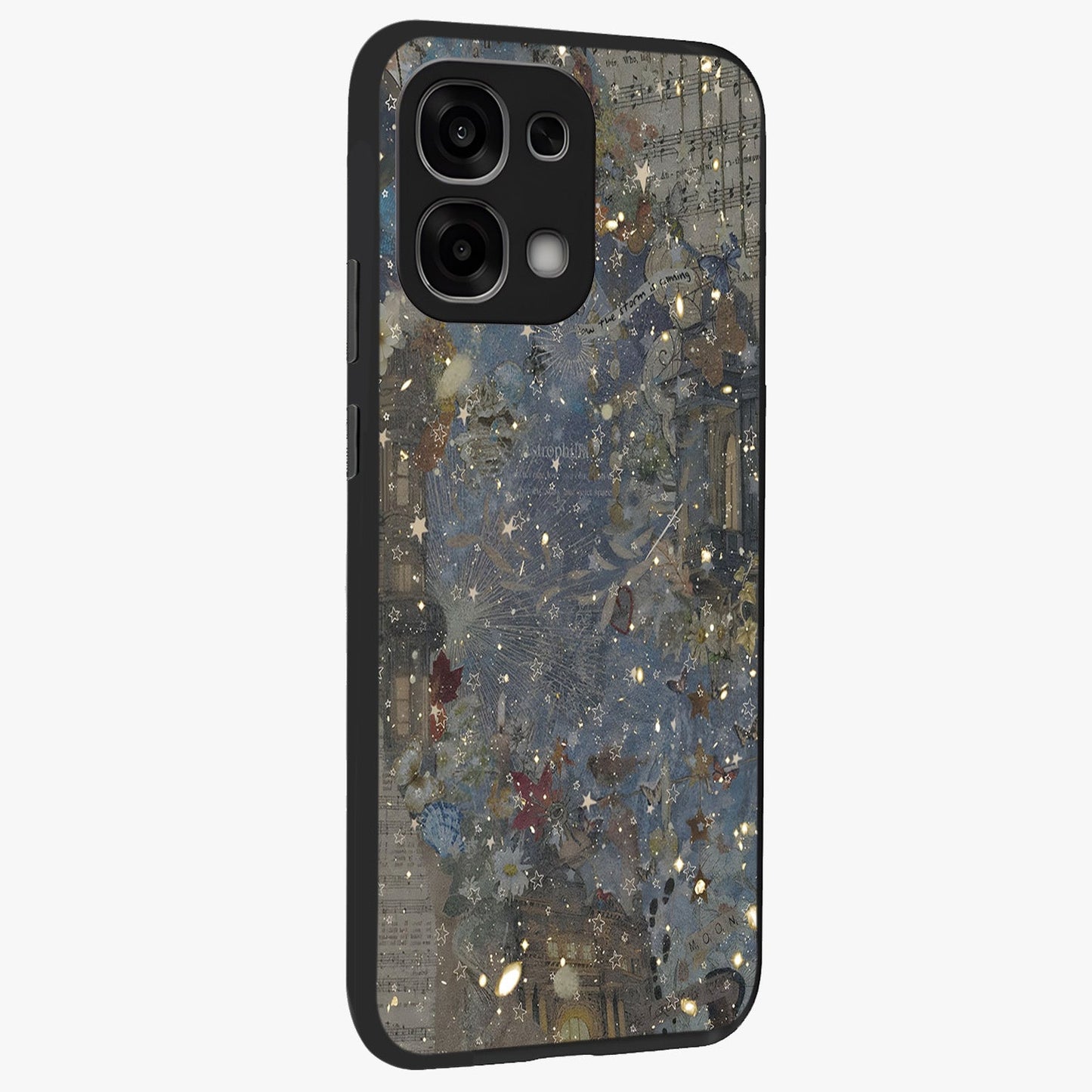 Aesthetic Astrolophia Glass Case upright view showcasing soft aesthetic theme with stylish modern look.