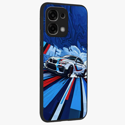 Drift Power Rush Glass Case upright view showcasing high speed racing artwork with bold automotive theme.