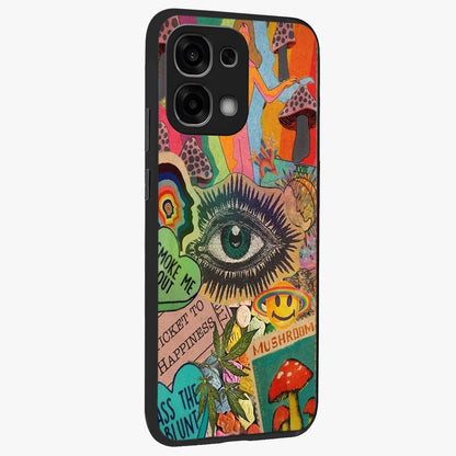 Mystic Eye Wonderland Glass Case upright view showcasing symbolic eye artwork with mysterious fantasy theme.
