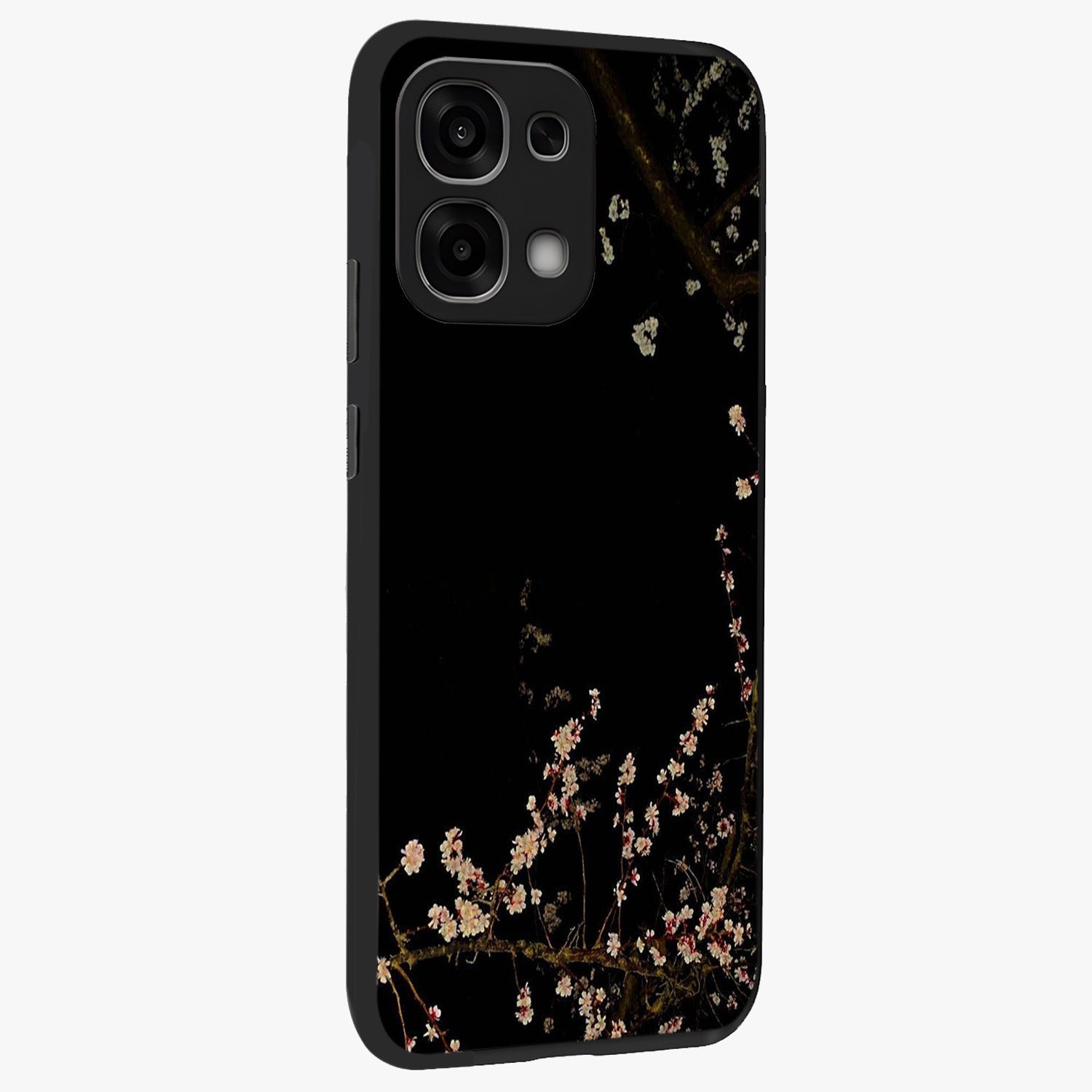 Petal Moon Light With Custom Name Glass Case upright view showcasing elegant floral moon artwork with personalized aesthetic.