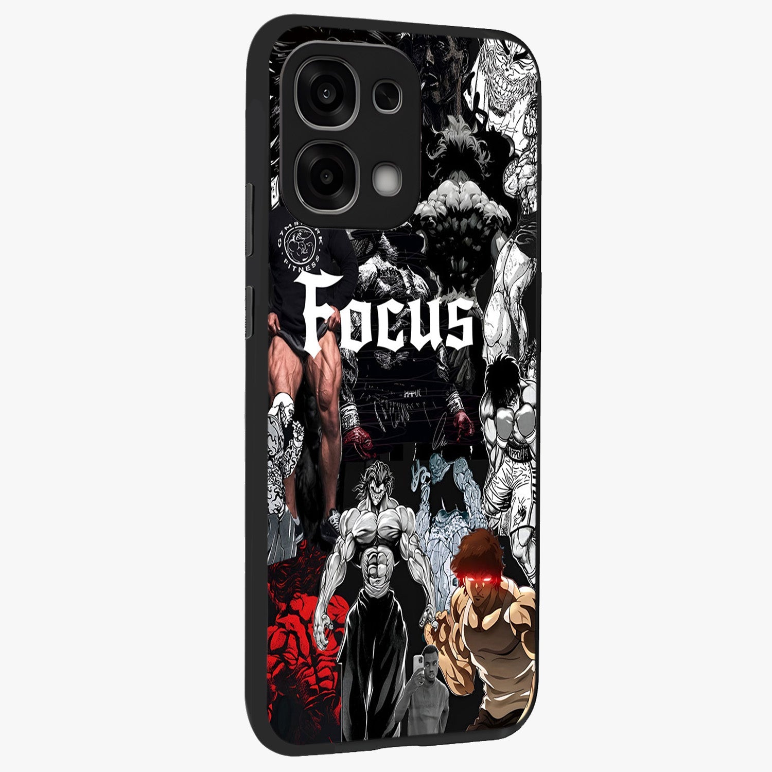 Relentless Power Focus Glass Case upright view showcasing strong inspirational artwork with powerful focus theme.
