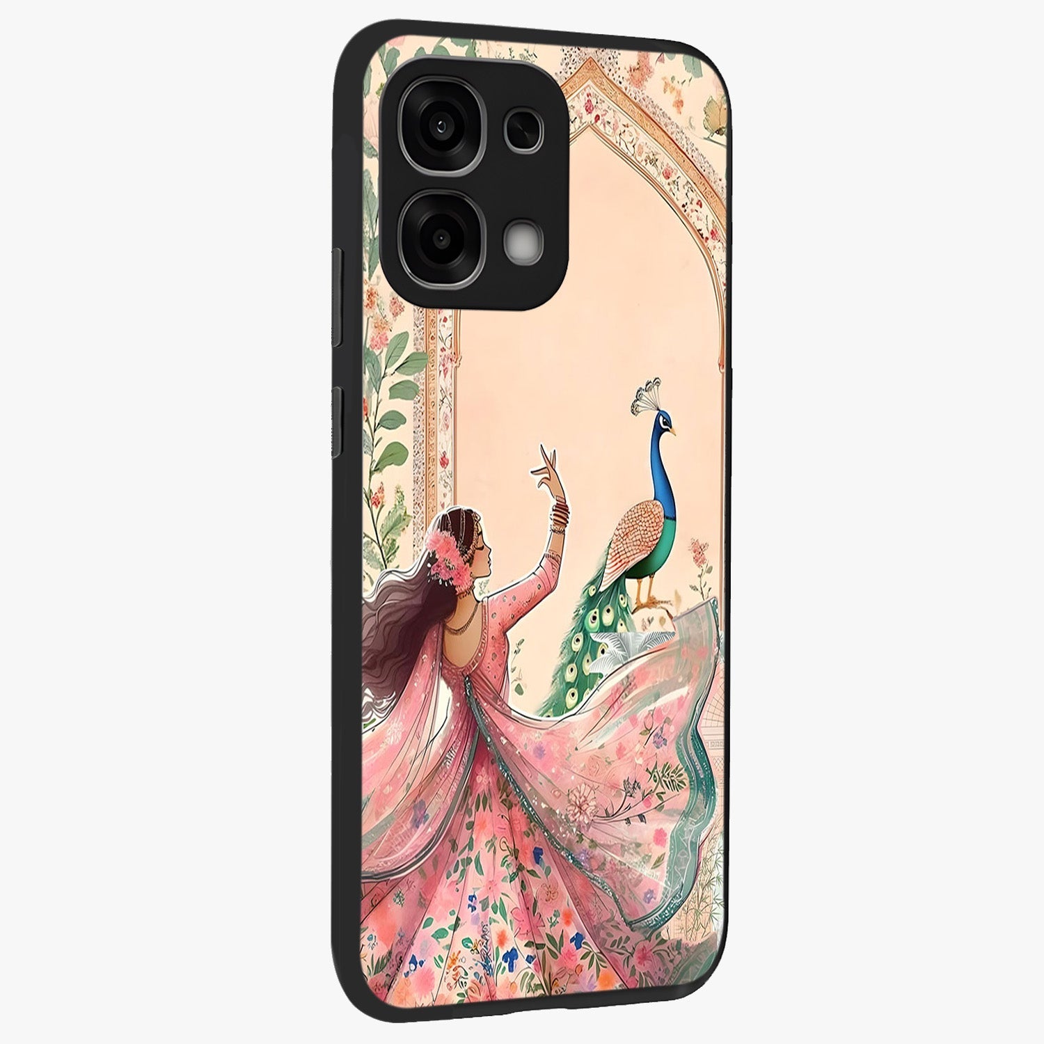 Royal Grace Muse Glass Case upright view showcasing stylish artistic artwork with sophisticated royal theme.