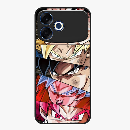 Anime Character Glass Case showing flat back view with vibrant anime artwork and glossy glass finish.