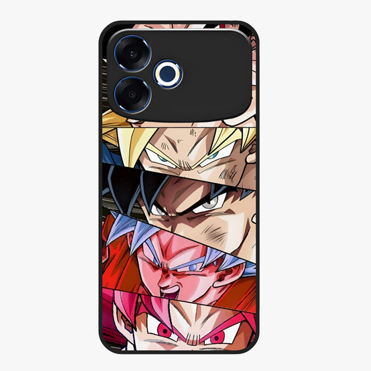 Anime Character Glass Case showing flat back view with vibrant anime artwork and glossy glass finish.