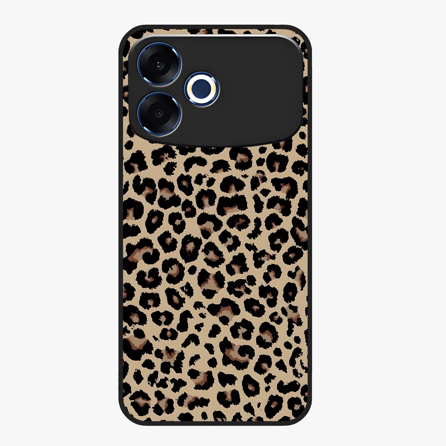 Savage Chic Pattern Glass Case showing flat back view with stylish patterned artwork and glossy glass finish.