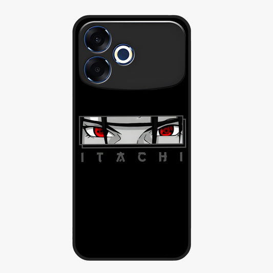Scarlet Gaze Dominance Glass Case showing flat back view with striking red themed artwork and glossy glass finish.