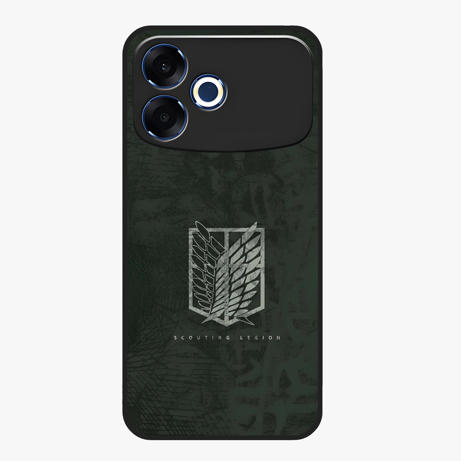 Wings Of Freedom Glass Case showing flat back view with symbolic wings artwork and glossy glass finish.