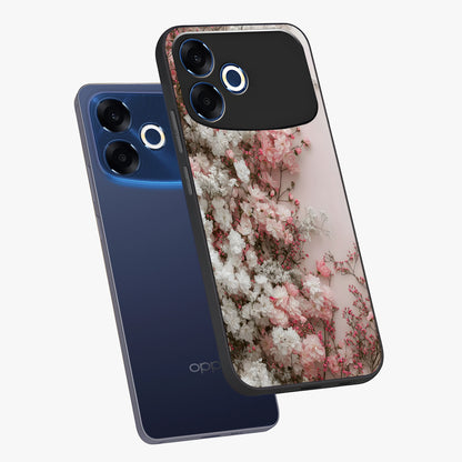 Blush Blossom Cloud Glass Case displayed in angled mockup highlighting soft cloud and blossom design with pastel aesthetic.