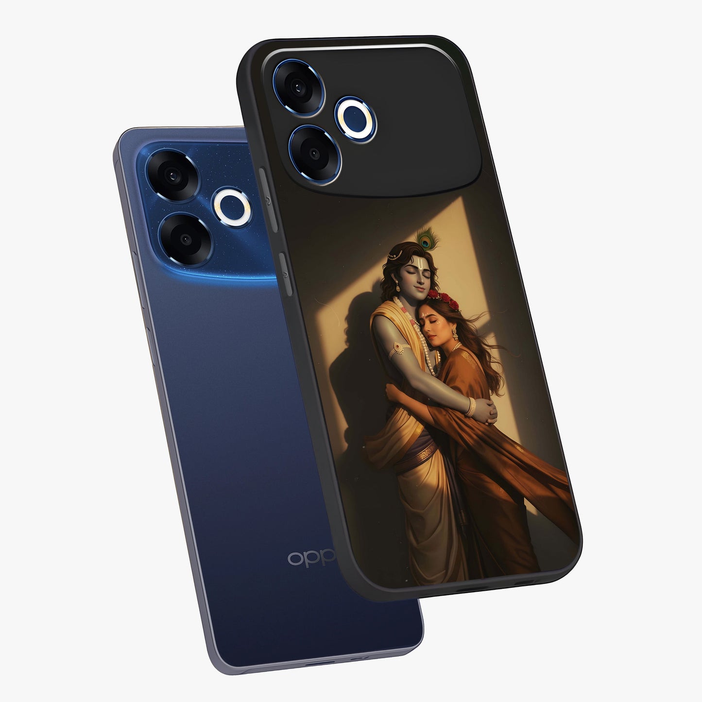 Divine Eternal Love Glass Case displayed in angled mockup highlighting elegant divine inspired design with peaceful aesthetic.