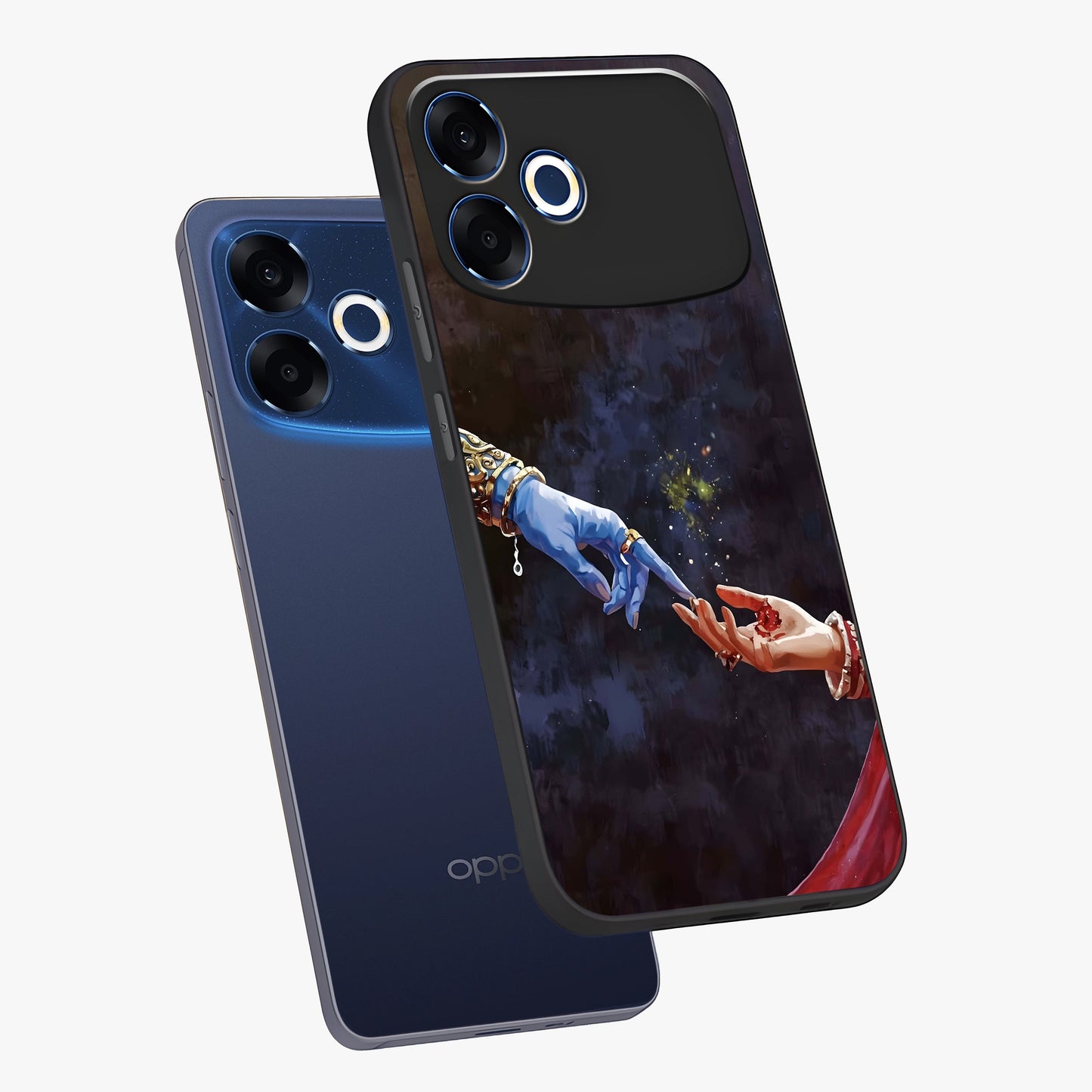 Divine Touch Eternal Glass Case displayed in angled mockup highlighting elegant divine inspired design with calm aesthetic style.