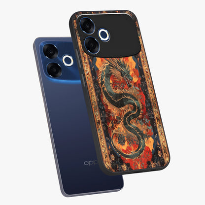 Inferno Dragon Soul Glass Case displayed in angled mockup highlighting powerful dragon illustration with inferno aesthetic.